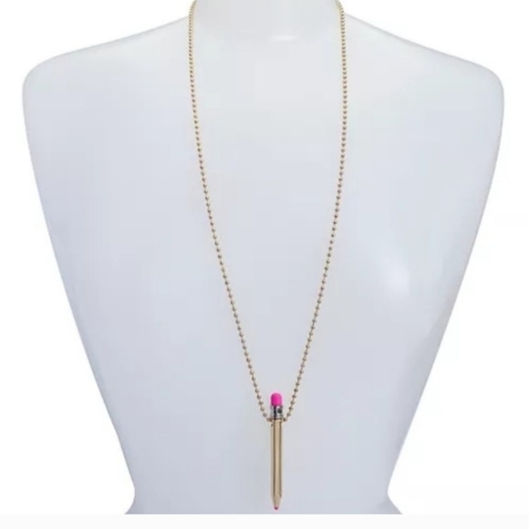 Betsey Johnson Jewelry - NWT  BETSEY JOHNSON RETIRED/NECKLACE WITH GOLD PENCIL/ Great Gift Idea!